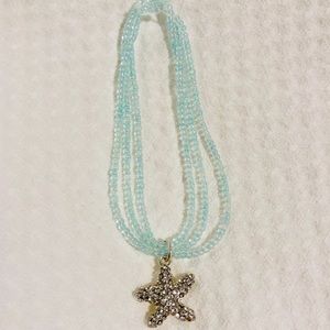 Handmade Starfish Teal Bracelet